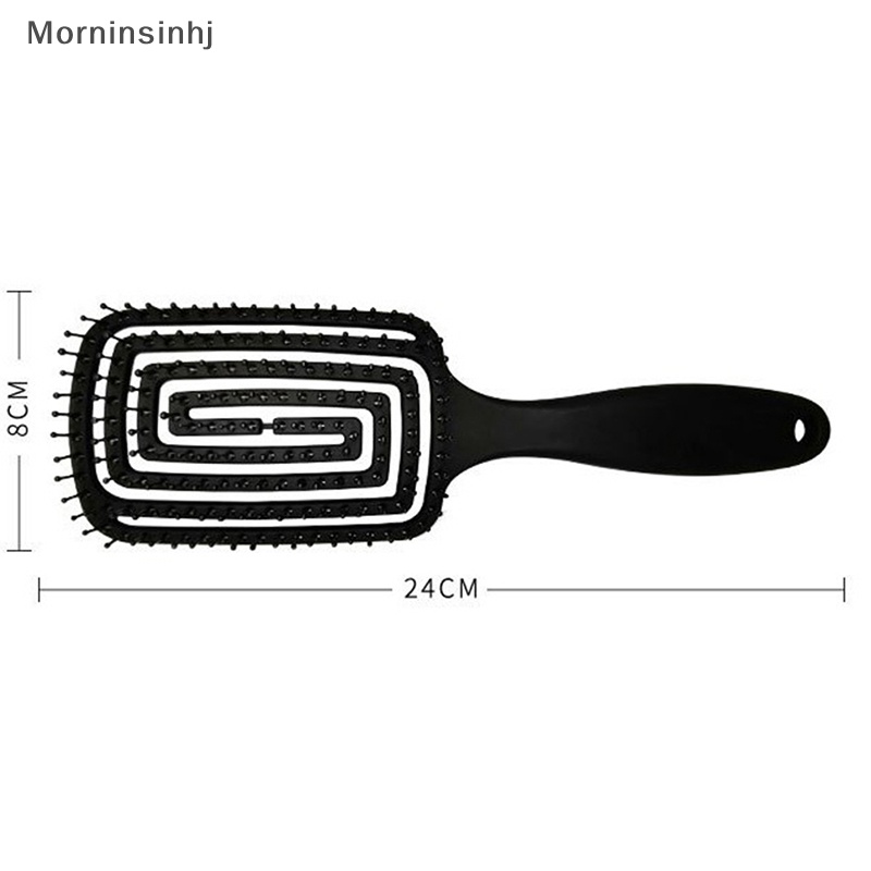 Mornin Wanita Pijat Rambut Sisir Bulu nylon Hairbrush Wet Curly Detangle Hair Brush id