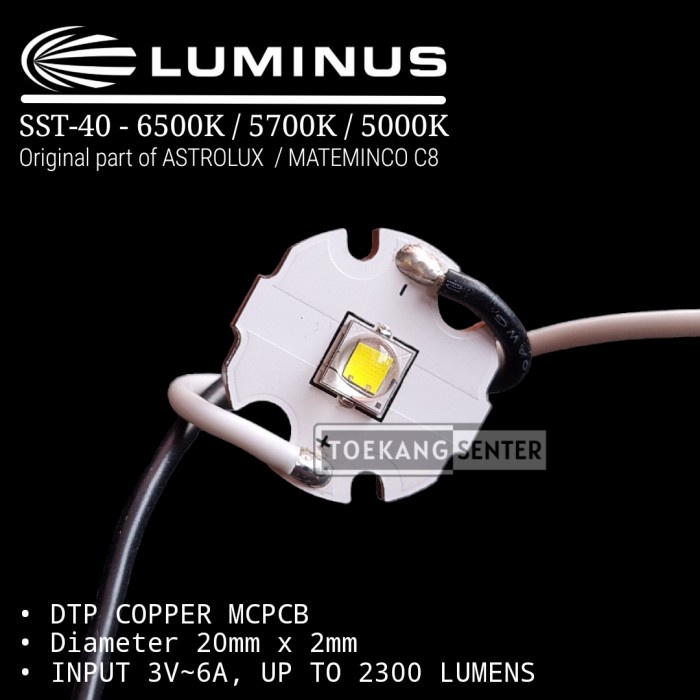 ASTROLUX MATEMINCO C8 LUMINUS SST40 20MM TEMBAGA LED PUTIH EMITTER