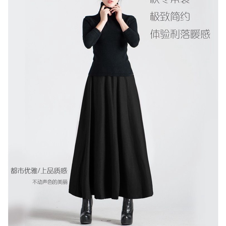 Rok maxi flare muslimah long skirt / rok panjang (L066)