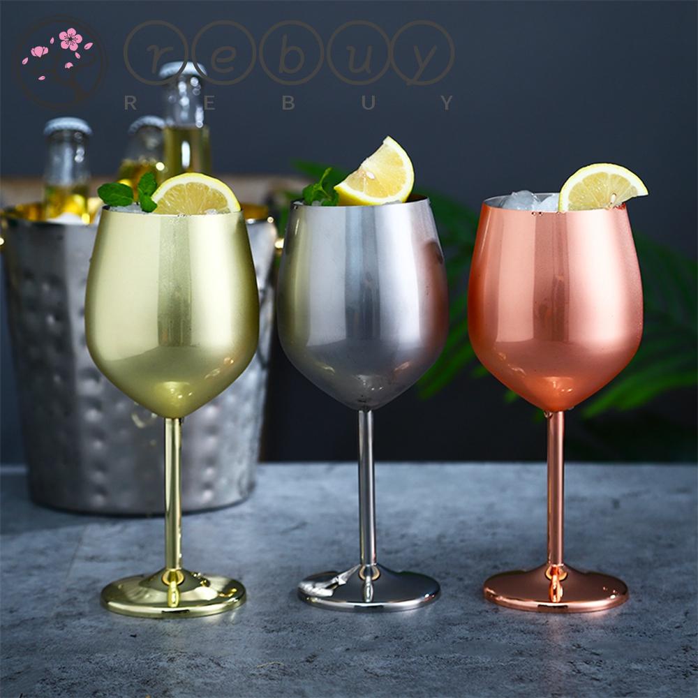 REBUY Gelas Champagne Kreatif Rose Gold Restoran Goblet Bar Alat Gelas Cocktail