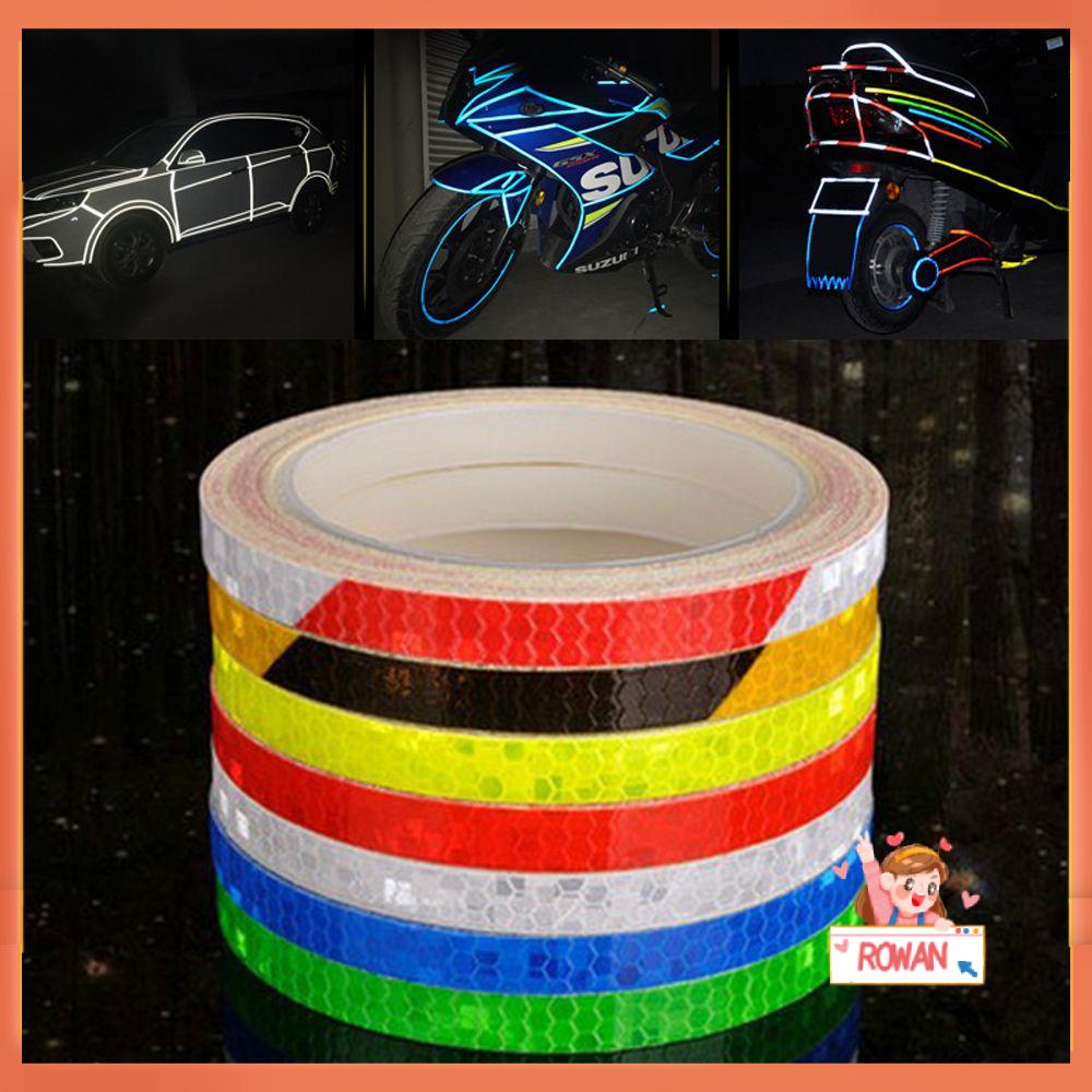 R-FLOWER 1cm*8m Stiker Reflektif Sepeda Fashion Motor Neon tape Peringatan Keamanan