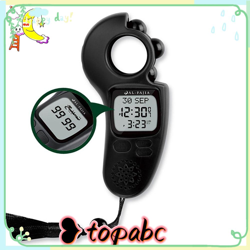 TOP Mini Finger Counter Stitch Marker Finger Dekompresi Tasbih Dengan Athan Jam Alarm Tally Counter LCD Elektrik