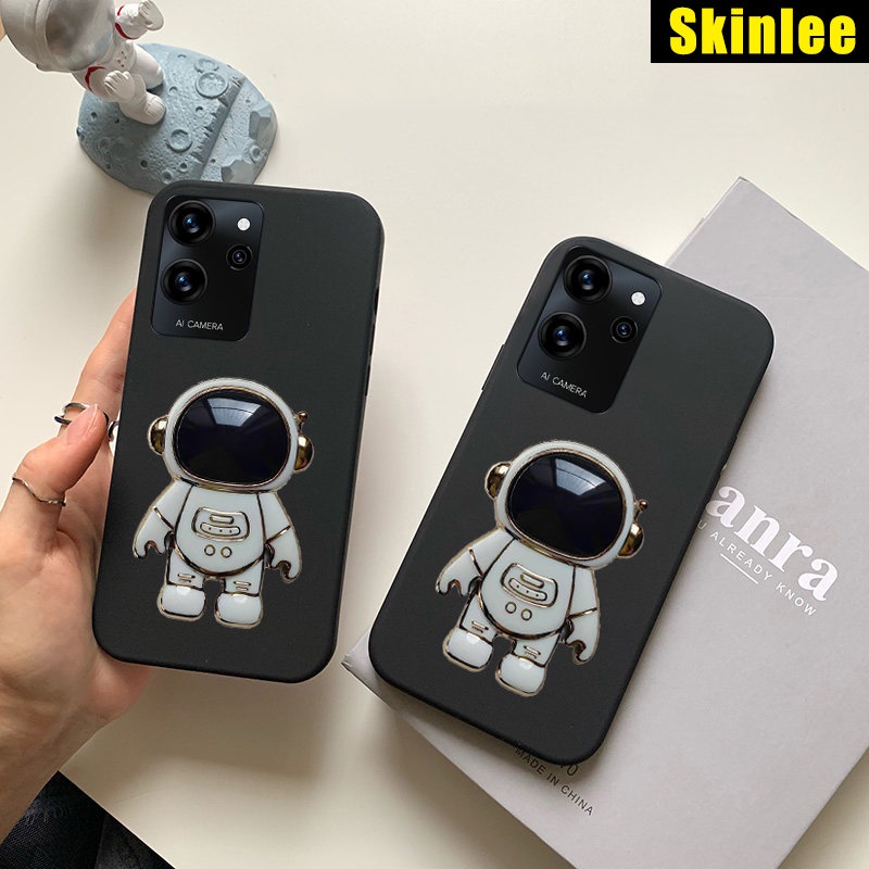 For Oukitel C32 Softcasing case casing case Rubber Glossy Soft Fall Proof With Astronaut Bracket Pho