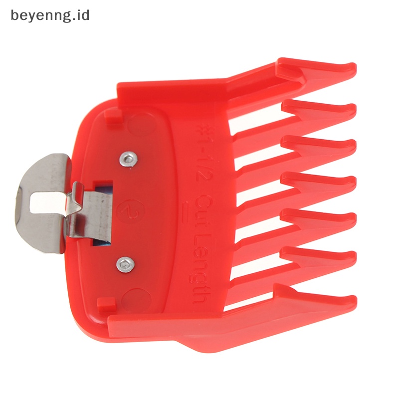 Beyen 1.5 +4.5mm Size Guide Comb Set Sisir Tempel Merah Dengan Holder Metal Clipper ID