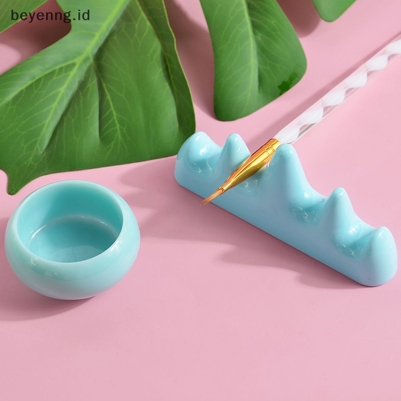 Beyen 1Pc Nail Art Pen Washing Pen Cup Dengan Holder Nail Washing Cleaning Cup ID