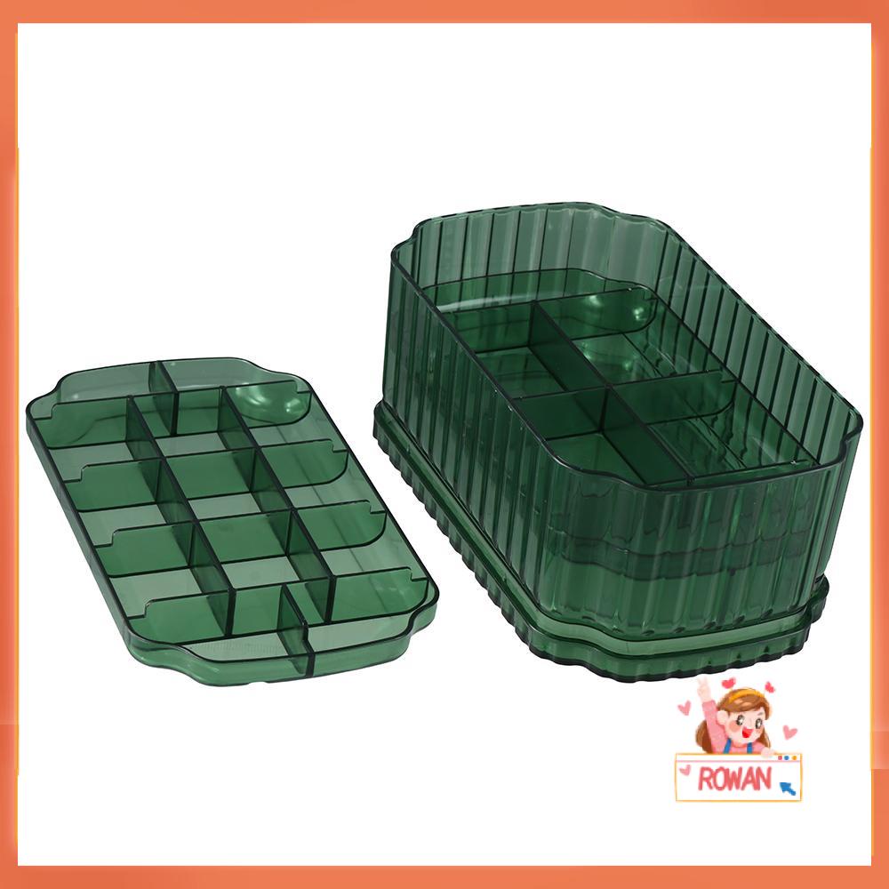 R-FLOWER Earring Organizer Hadiah Untuk Wanita Perempuan Acrylic Penyimpanan Anting Manik Organizer Stackable Jewelry Case Kotak Organizer Perhiasan Bening