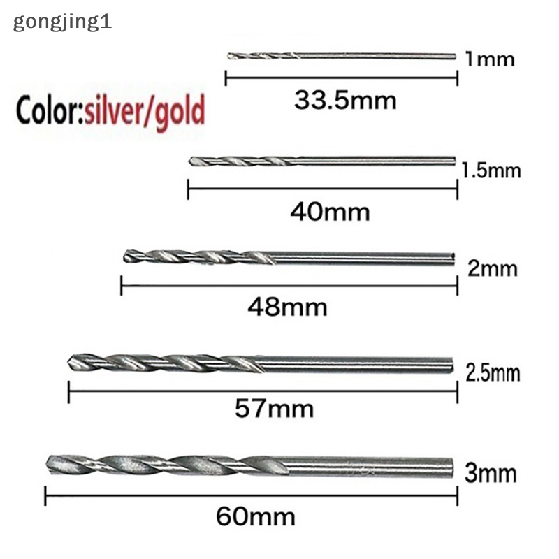 Ggg 100/50pcs Titanium Coated HSS Mata Bor Baja Kecepatan Tinggi Set Tool ID
