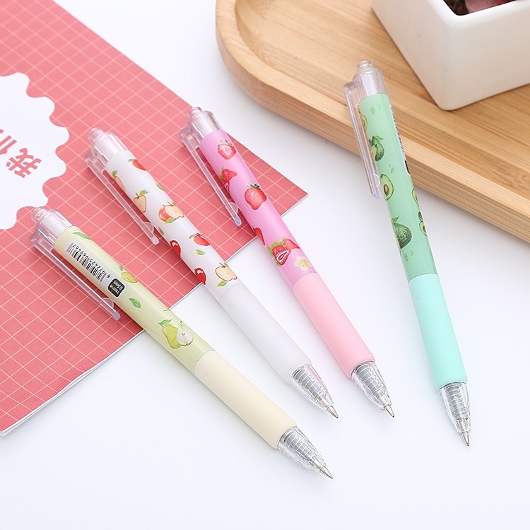 4pcs Pena Pulpen Pen Gel Cetek Cetekan Motif Buah Buahan OSM-ST0364