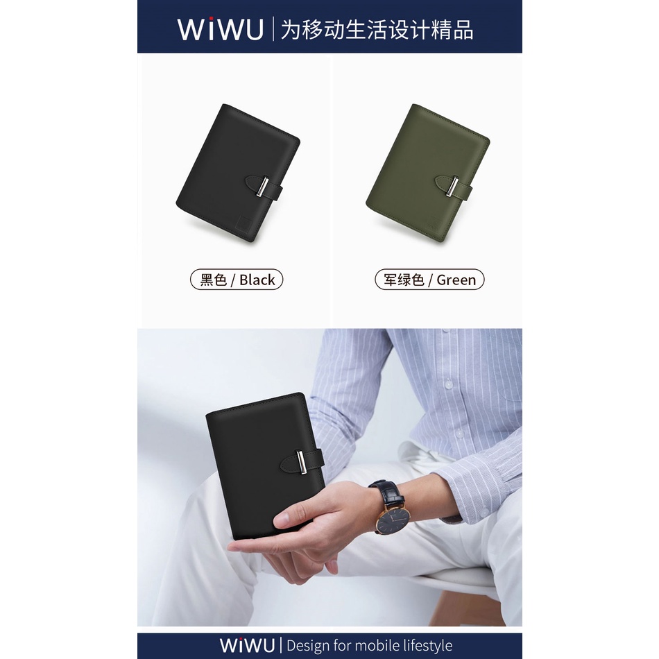 WIWU Dompet RFID Smart Wallet Passport Card Holder Travel Wallet