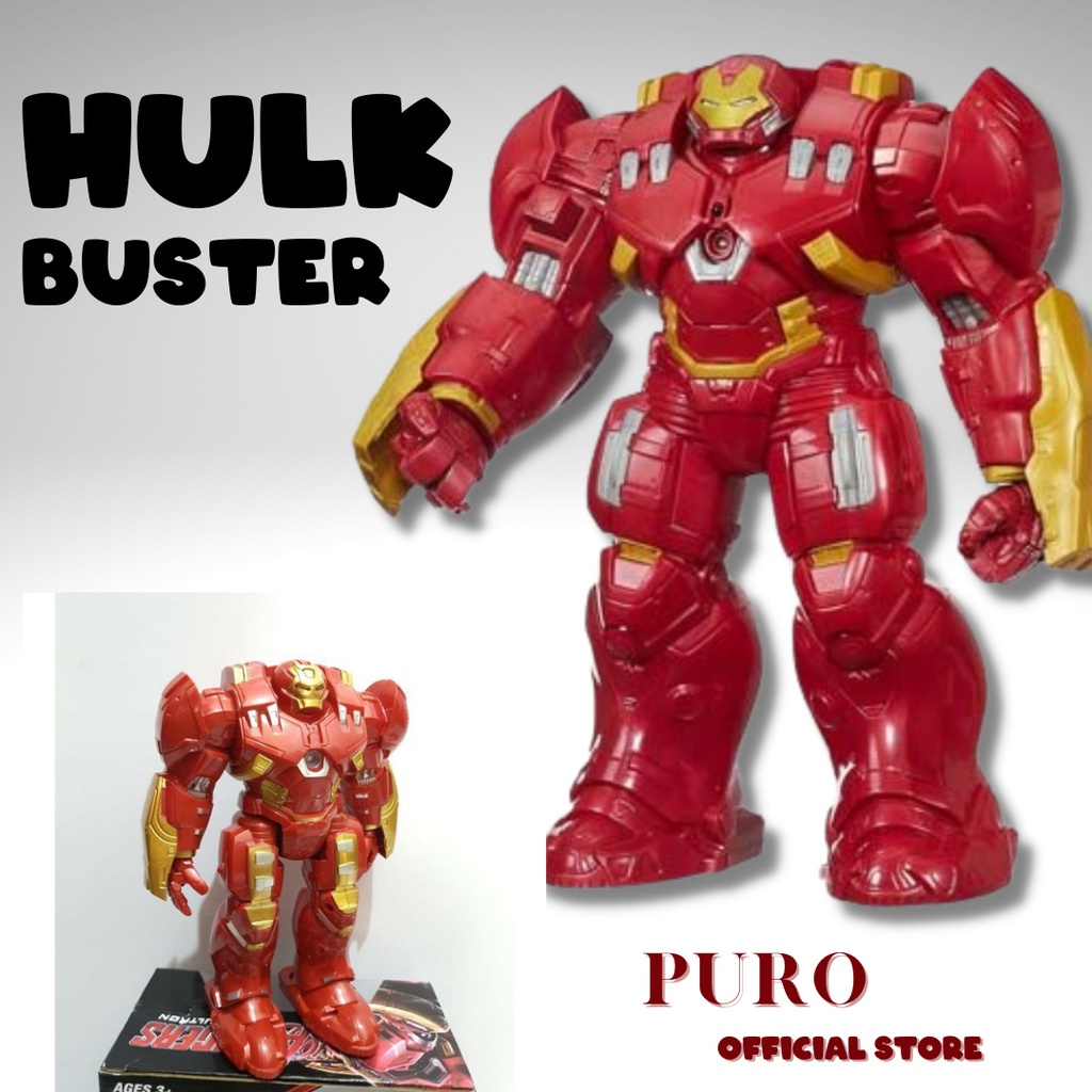 Robot Ironmen / Robot Hulk Buster Avengers / Koleksi Mewah / Mainan Avengers Gerak Bunyi