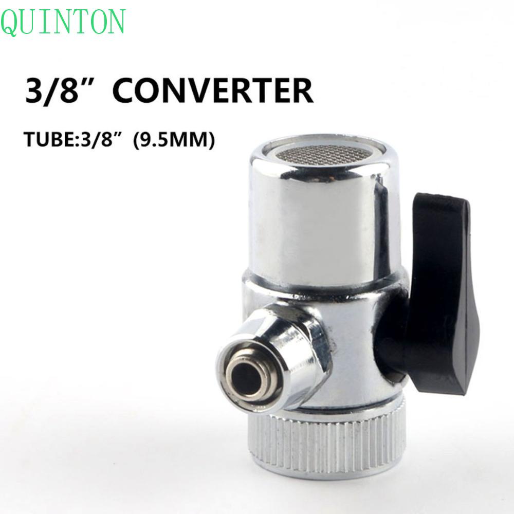 QUINTON Konektor Tabung 9.5mm Pipa 3/8&quot; Alloy Faucet Fitting Adapter