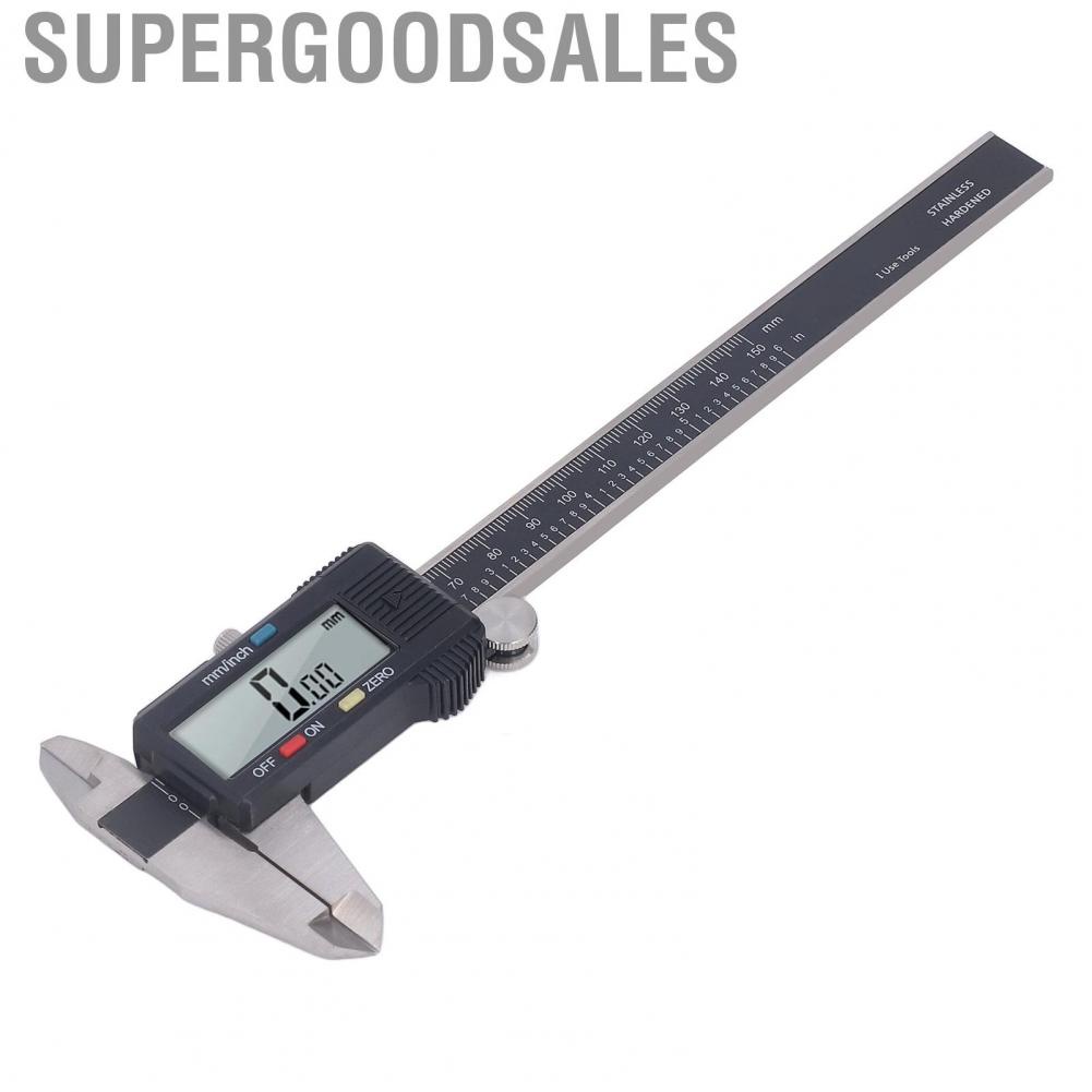 Supergoodsales Vernier Caliper  Stainless Steel Easy Operation 0‑150mm Digital for Measuring