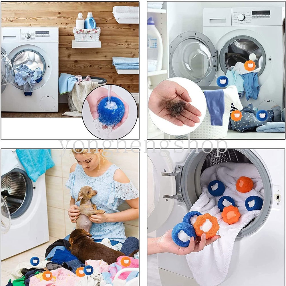 1/5pcs Mesin Cuci Magic Laundry Ball Reusable Pakaian Alat Pembersih Bulu Lint Catcher Pet Hair Remover Pakaian Bola Pencuci Anti Kusut Aksesori Kamar Mandi