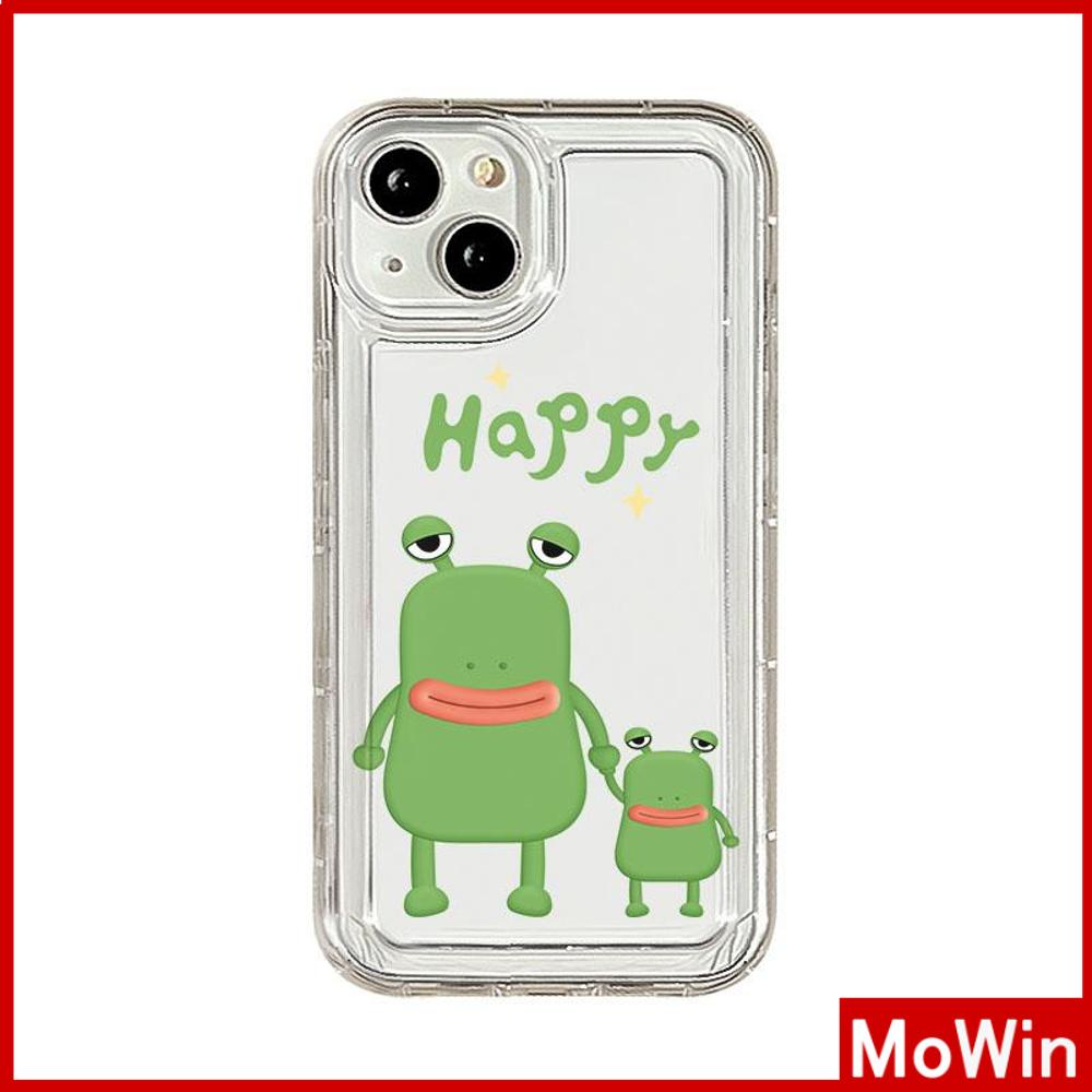 Case iPhone 14 Pro max iPhone Case Bingkai Foto Kantong Udara TPU Lembut Transparan Lucu Lucu Sosis Mulut Katak Bahagia Kompatibel dengan iPhone 13 Pro max 12 Pro Max 11 xr xs max 7Plus 8Plus
