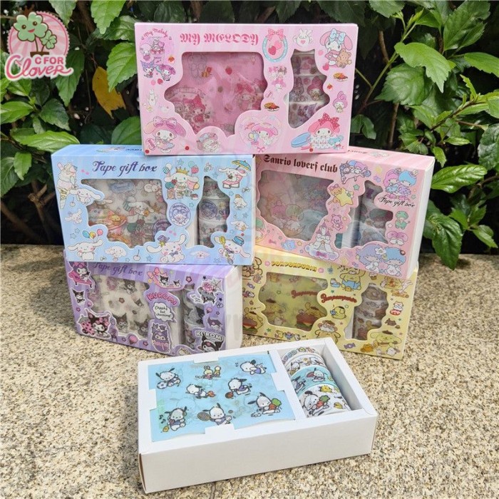 S-RIO SMALL BOX STICKER AND SOLASI stiker viral gift momo tape kawaii cfc