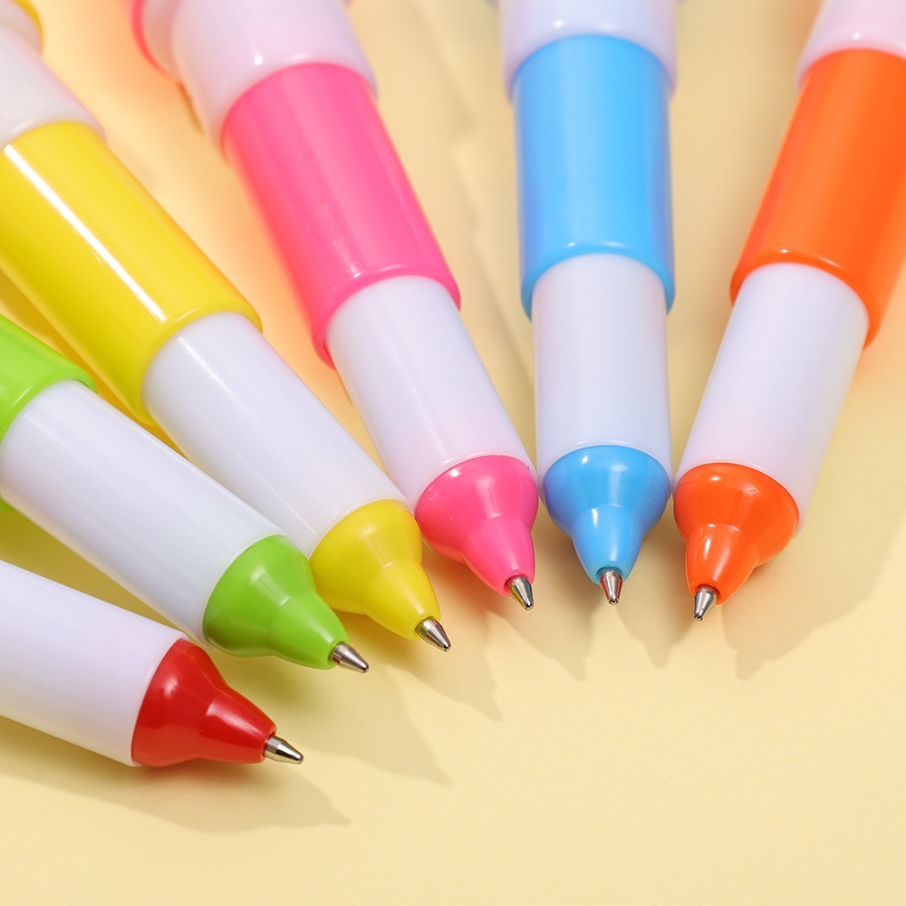 1pc pulpen bola Retractable bentuk pil Random / pena kapsul Vitamin tinta biru / pena kartun Smiley teleskop / alat tulis siswa lucu / perlengkapan sekolah kantor