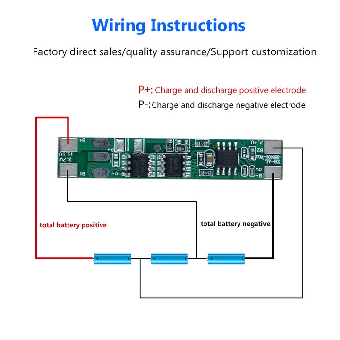 BMS 3S 12.6V 2.5A 18650 Lithium Polymer Ion Battery Protection Baterai