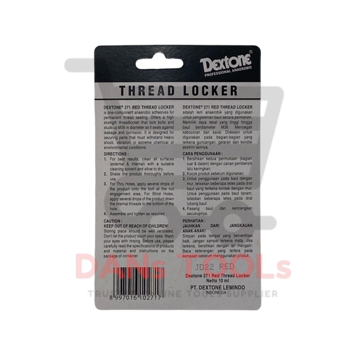 Thread Locker DEXTONE 271 - Lem Baut - Lem Trimpot