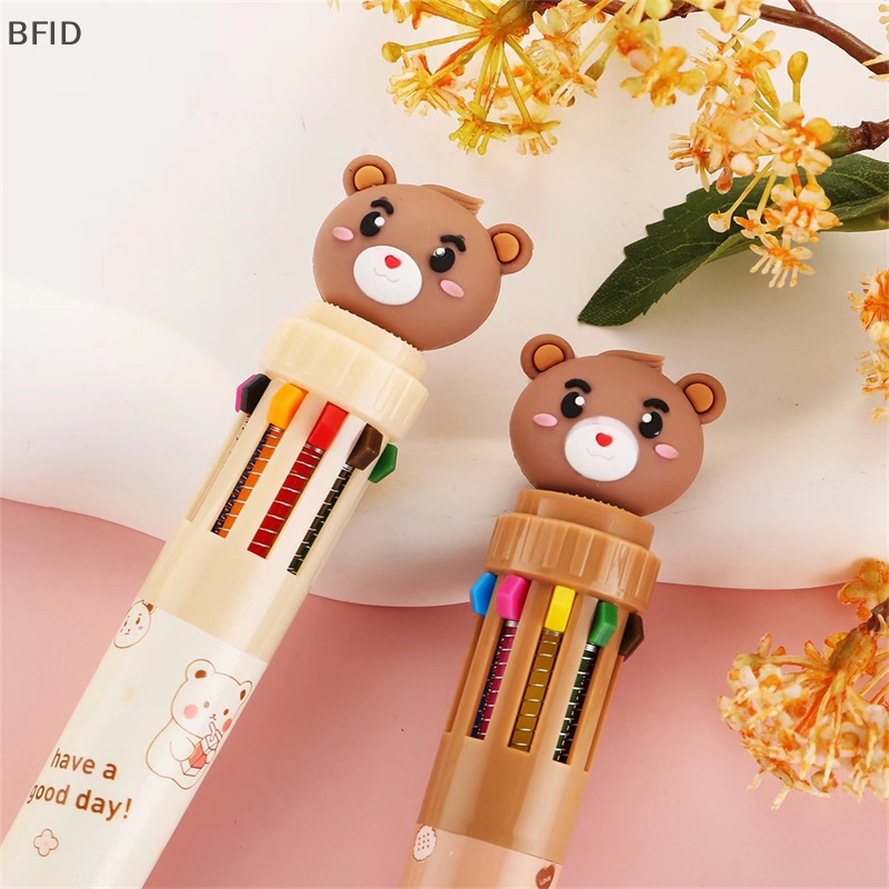 [BFID] Bolpoin Kartun Press Type Multicolor Color Pen Siswa Tulis Akun Manual Tekan Bolpoin [ID]