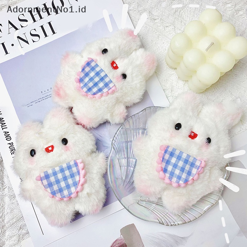 [AdornmentNo1] Kartun boneka kelinci mewah boneka lembut mainan lucu DIY gantungan kunci tas Ch liontin Kawaii dekorasi kamar untuk anak gadis hadiah