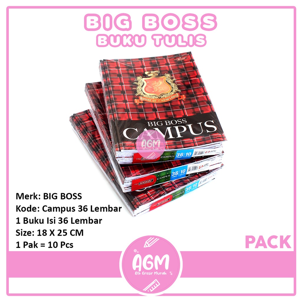 

Big Boss - Buku Tulis /Campus 36 lembar - Pack