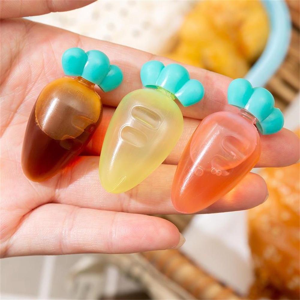 ღ 3pcs Mini Botol Saus Bumbu Wadah Saus Salad Portable Bentuk Wortel Botol Kecap Untuk Kotak Bento Makan Siang Aksesoris Dapur