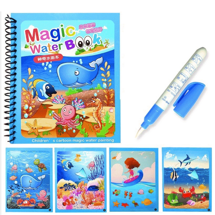 

Buku Mewarnai Magic Water Book UNDER WATER Import