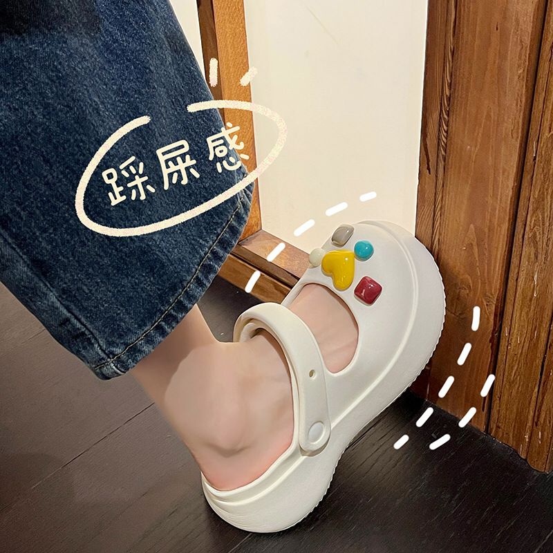 TOPGROSIR TG1757 Sandal Crocs Wanita Import With Jibbitz Kekinian/Sendal Baim Motif Minimalis Korean