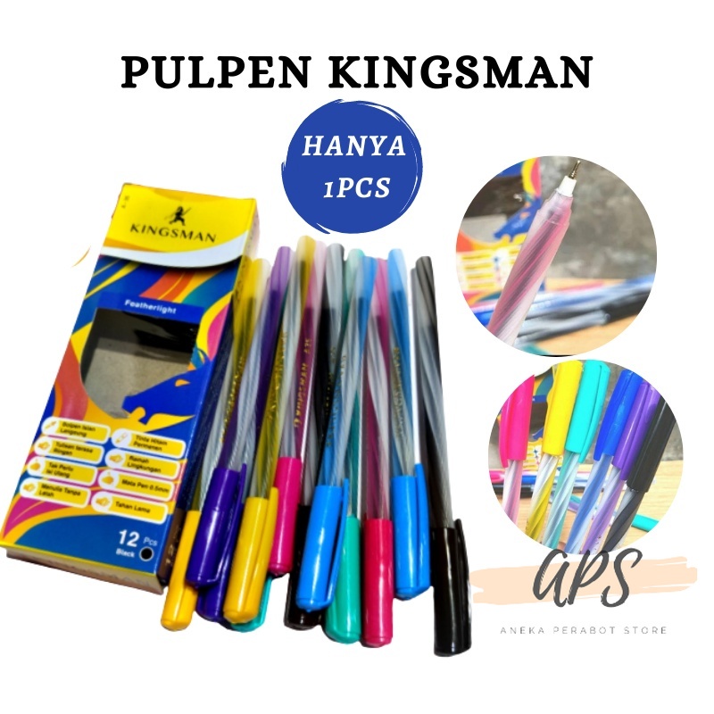 

APS -F208- Pulpen Kingsman 1 Pcs - Alat Tulis Pulpen Tinta - ATK Pulpen Per-pcs