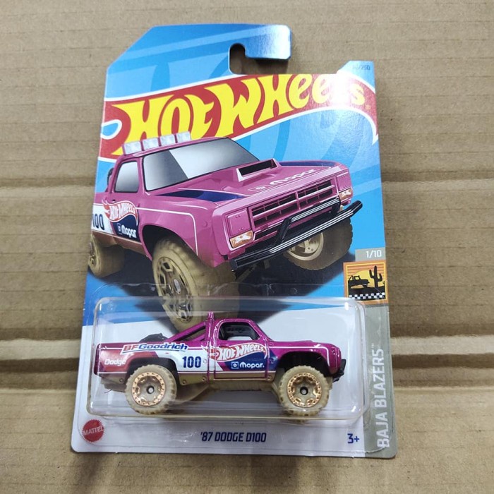 Hotwheels 87 Dodge D100 Pink - Lot K 2023