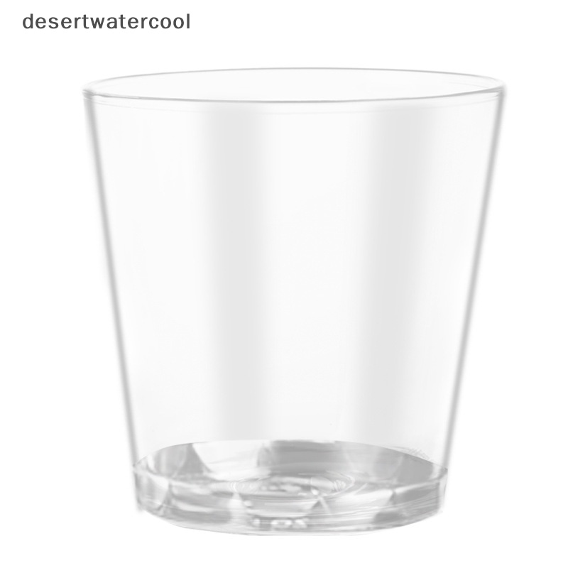 Deid 50PCS Gelas Sloki Pesta Mini Bening Plastik Sekali Pakai Jelly Cups Tumblers Martijn
