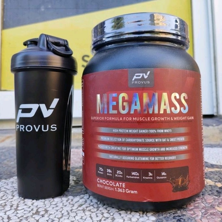(PROMO) PV Mega Mass Megamass Gainer 3 lbs 3lb Lean Weight Gainer Terbaik Bulking