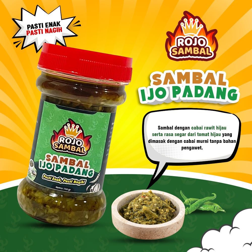 Sambal Ijo Khas Padang - Sambel Rawit Hijau Padang Rojo Sambal - Sambal Ijo - Sambal Bawang - Sambal Rica Rica - Nikmat Pedas