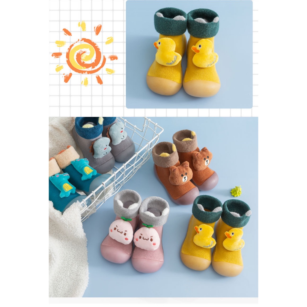 PW6 - Sepatu Bayi / Prewalker Boneka 3D Karakter Anti Slip