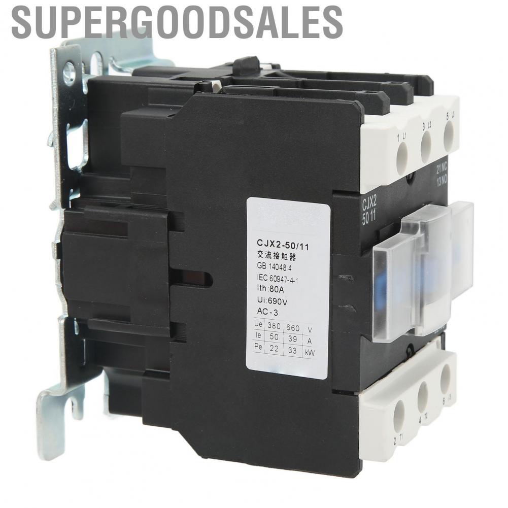 Supergoodsales Volt Contactor  AC High Sensitivity 50A Rated Current Long Service Life for Distribution