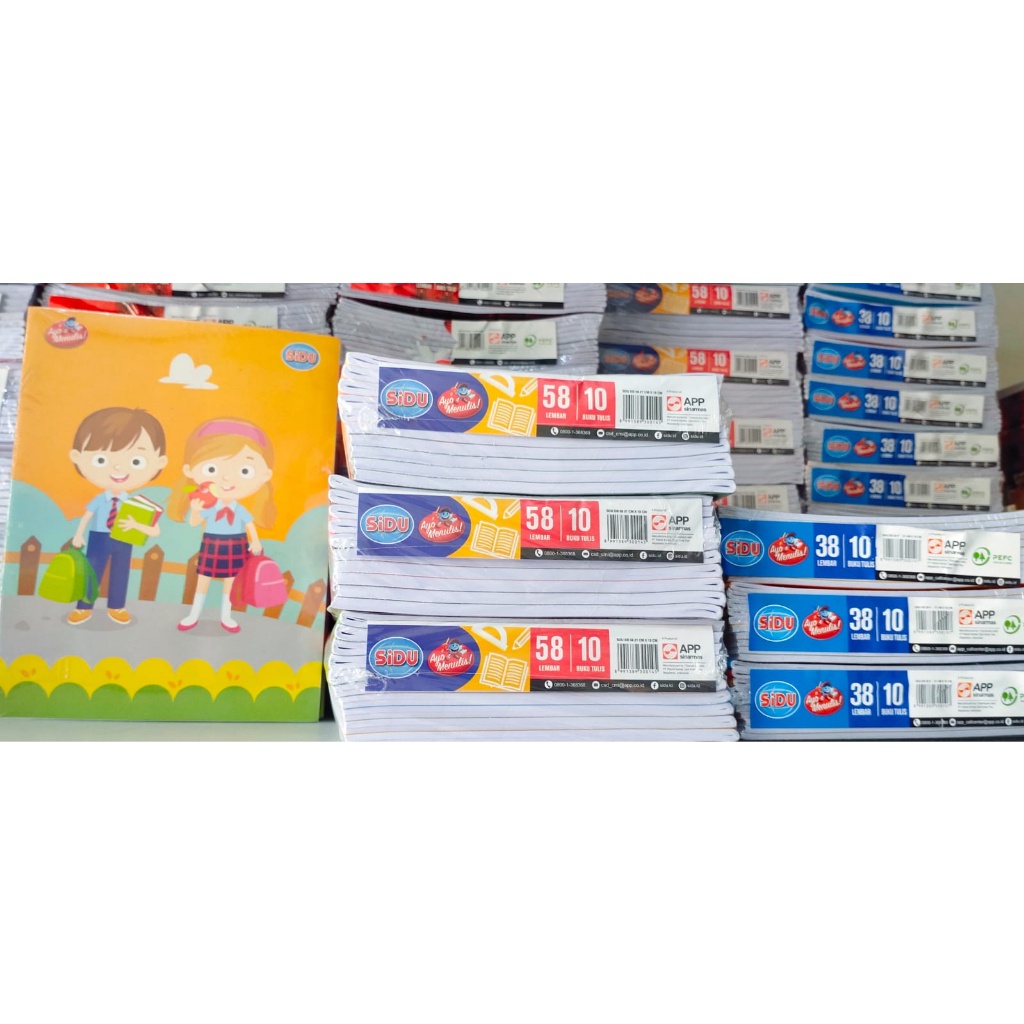 

buku tulis sidu 58 Lembar dan 38 lembar 1 pack 10 pcs