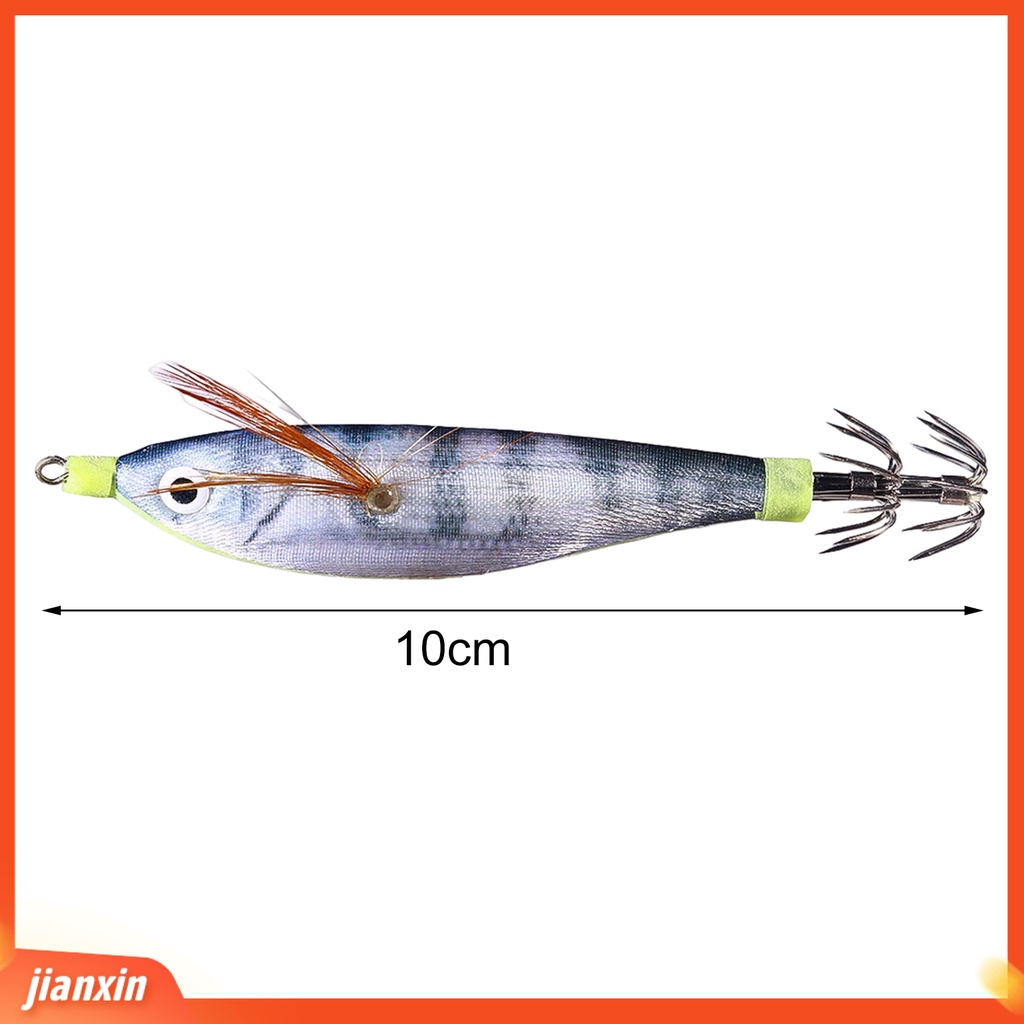 (In Stock) 10cm /9.6g Umpan Pancing Penembus Kuat Menggoda Kayu Bercahaya Tajam Udang Gurita Buatan Kait Untuk Pecinta Memancing