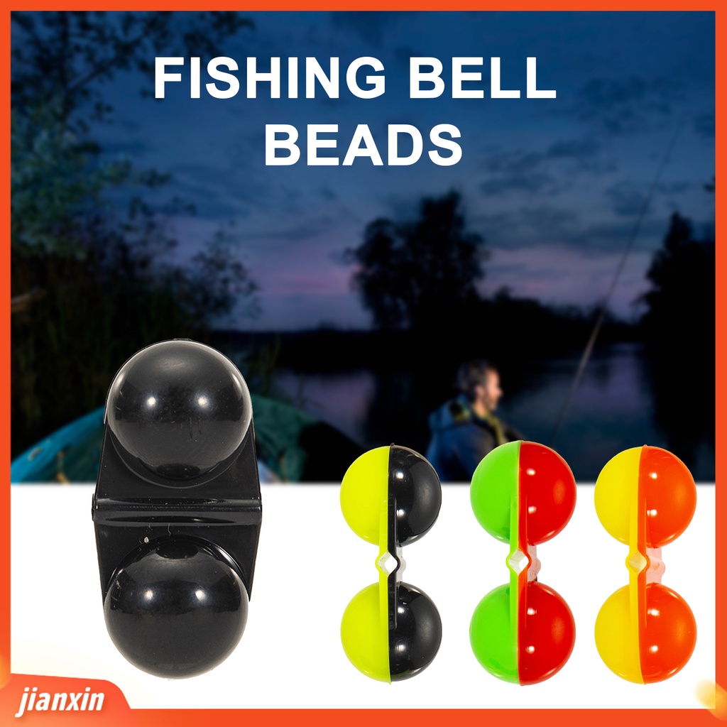 (In Stock) 10 Pcs Memancing Rattle Bead Warna Terang Kebisingan Nyaring ABS Laut Memancing Double Rattle Fish Bite Bait Alarm Angling Aksesoris