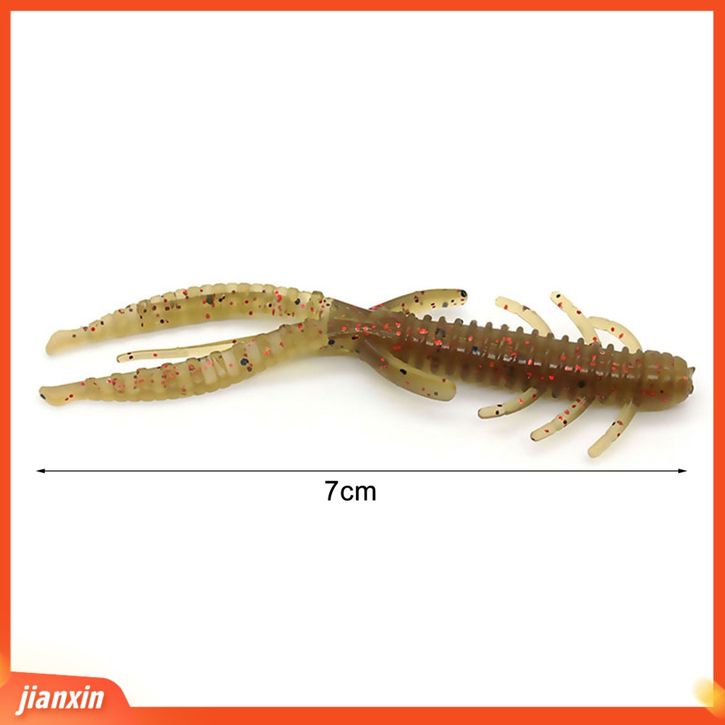 (In Stock) 10Pcs 7.2cm /1.8g Umpan Buatan Tahan Gigit Fleksibel Silikon Simulasi Udang Memancing Umpan Untuk Air Tawar Air Asin