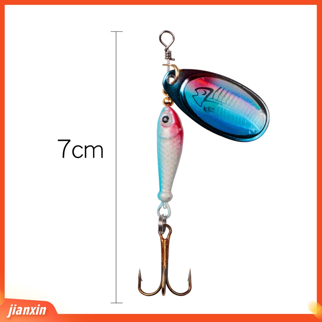 (In Stock) 9g /7cm Umpan Pancing Bentuk Hidup Tahan Air Rotary Payet Treble Hook Reusable Angling Stainless Tajam Hook Spinner Umpan Perlengkapan Memancing