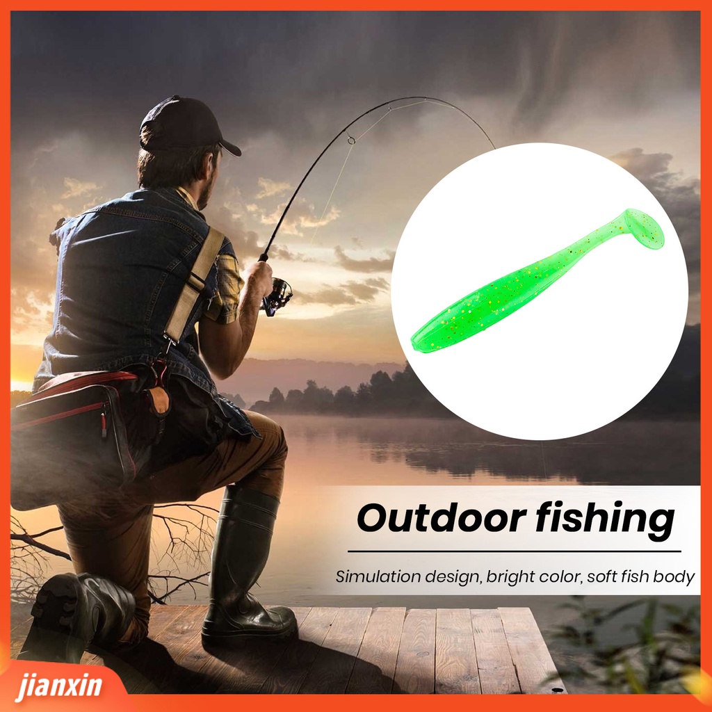 (In Stock) 12 Pcs Lure Soft Baits Simulasi T-Tail Swimbait Profesional Memancing Reusable Floating Bait Pike Bass Fishing Lures Fishing Tackle