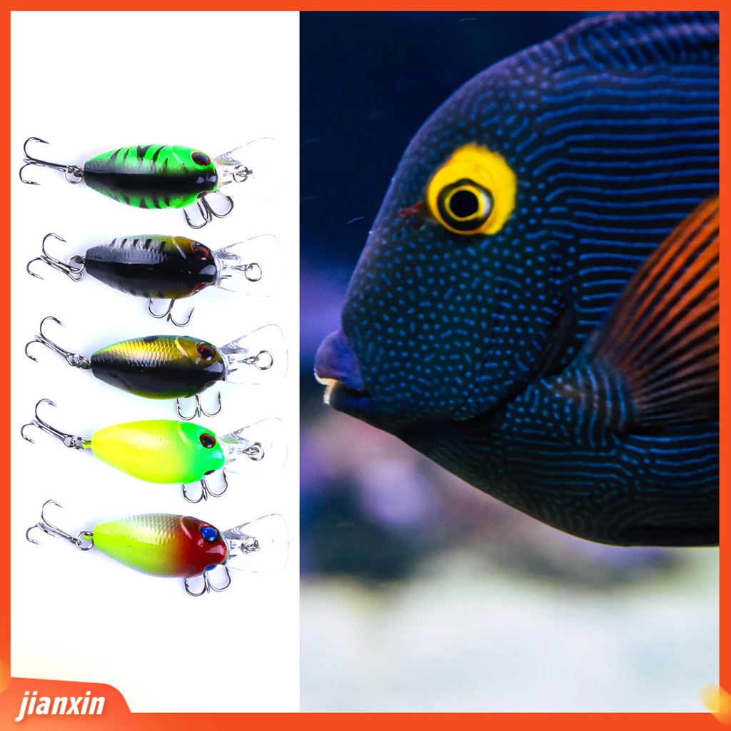 (In Stock) 5Pcs Umpan Pancing Bionic Menarik Tahan Aus Tajam Keras Lure Hook Jig Dengan Case Untuk Memancing Laut