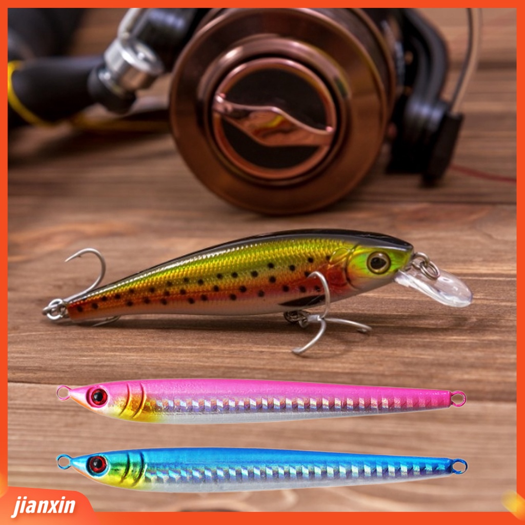 (In Stock) 10g-100g Umpan Pancing Mengambang 3D Memimpin Luminous Metal Fishing Jig Untuk Nelayan