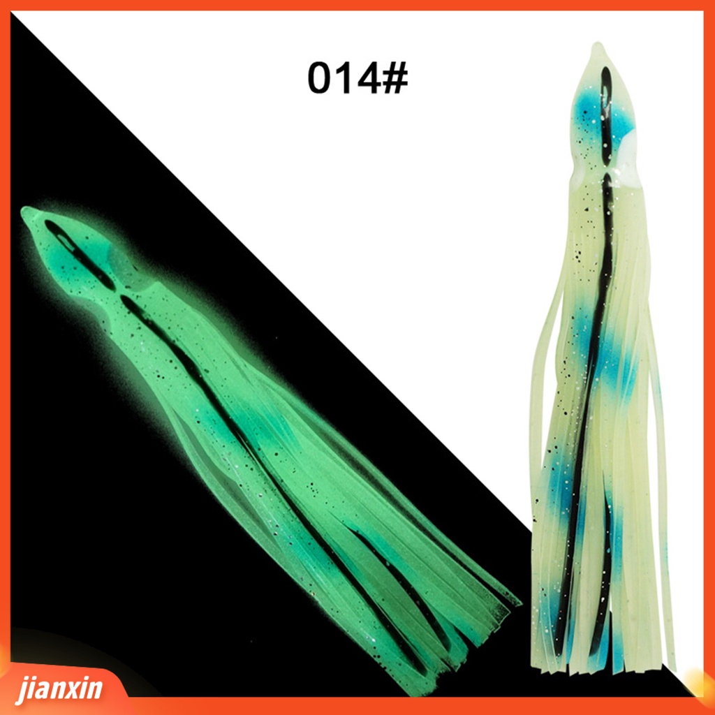 (In Stock) 5Pcs/Set 9cm Bercahaya Lembut Berbentuk Gurita Umpan Palsu Faux Lure Fishing Tackle