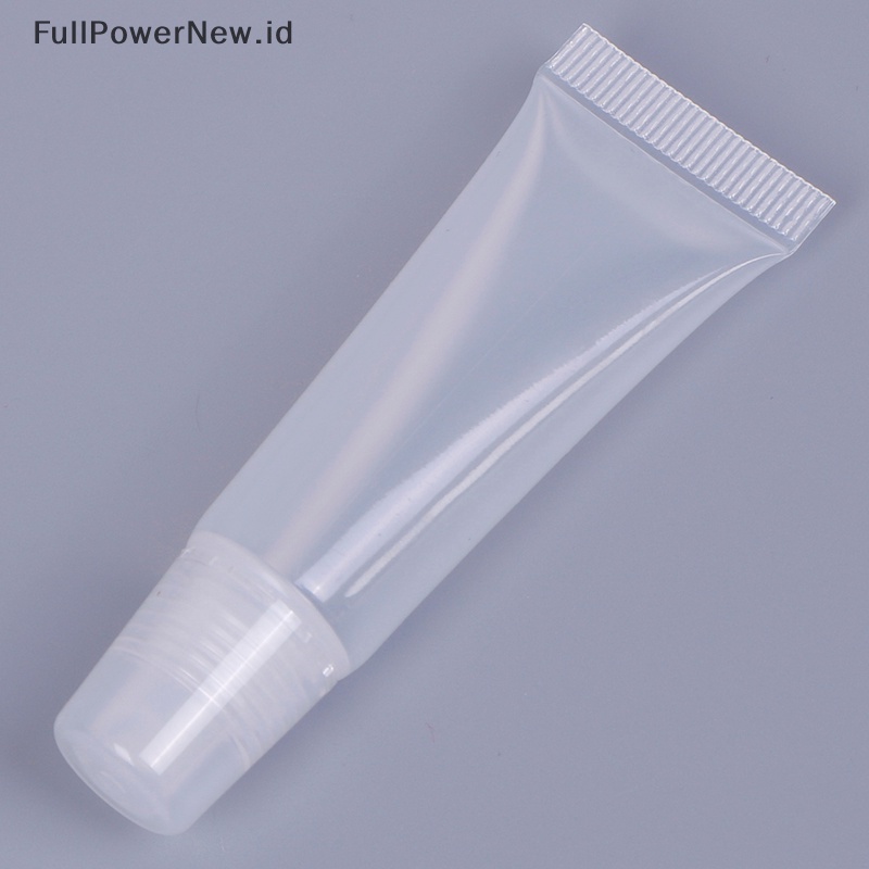 Power 10PCS 8ml/15ml Tabung Plastik Kosong Lip Gloss Balm Wadah Kosmetik Bening ID