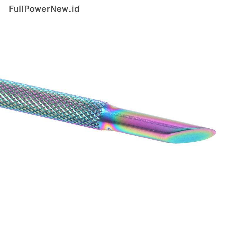 Power Stainless Steel Kutikula Pendorong Kuku Double Ended Spoon Nail Art Pedicure Alat ID