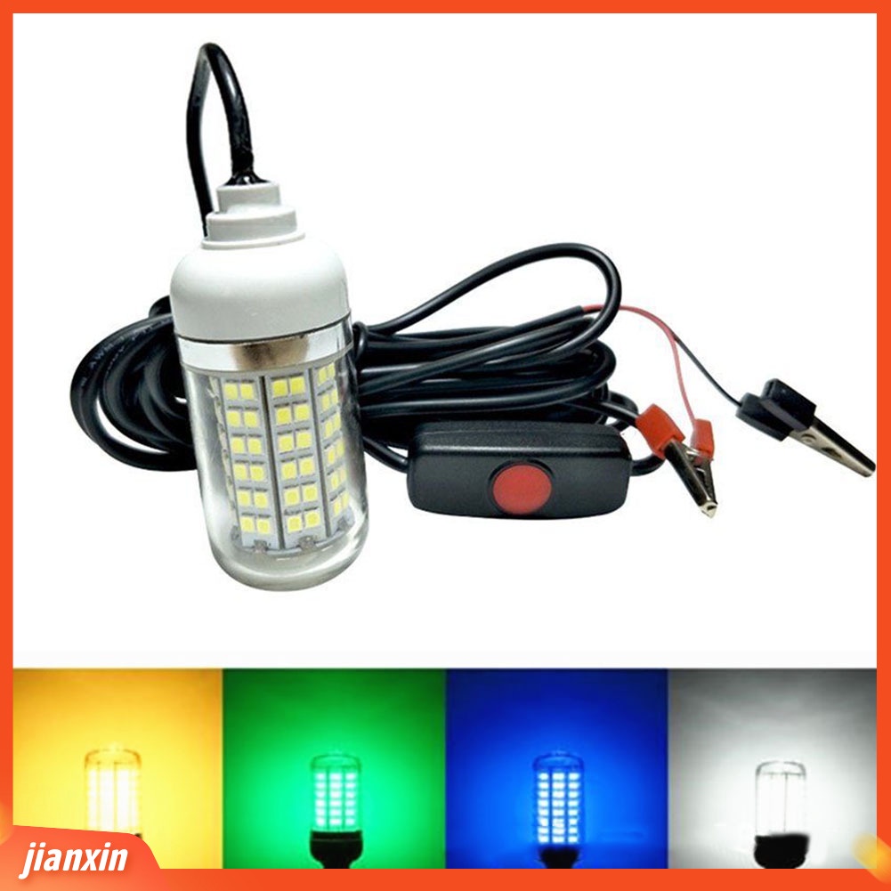 (In Stock) 12V 15W Super Terang Bawah Air 108LED Malam Memancing Cahaya Menarik Ikan Lampu