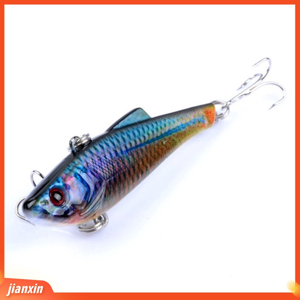 (In Stock) 7cm /6.6g VIB Lifelike Fishing Lure Tackle Plastik Umpan Buatan Warna-Warni Keras