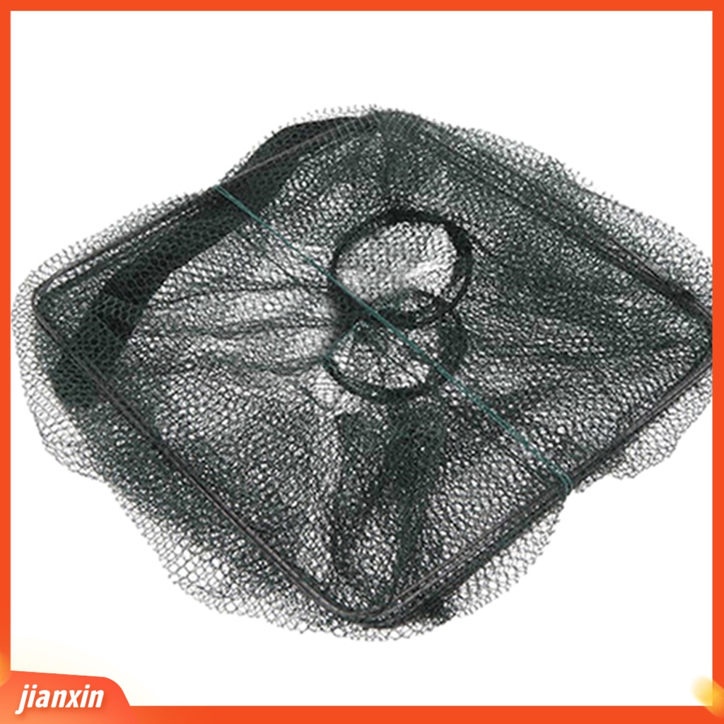 (In Stock) Perangkap Ikan Kandang Pancing Persegi Lipat Nilon Anti-Korosi Universal Untuk Angling