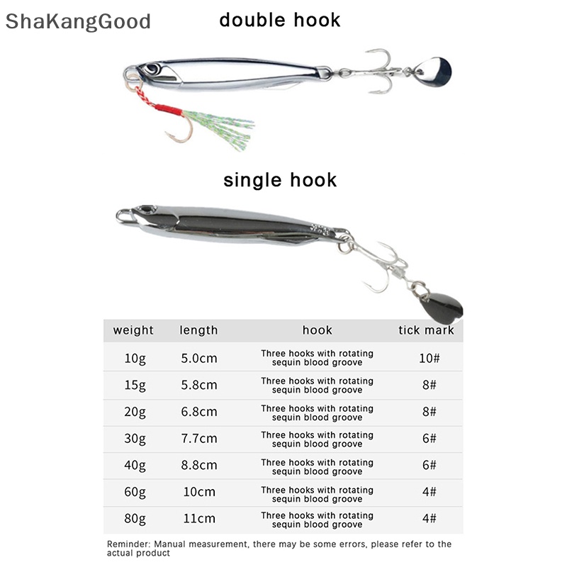 Selip Memancing Tenggiri Spanyol Kait Tunggal Dan Ganda Plat Besi electroplated mirror silver Dengan Payet, Tiga Pengait, Laut Ringan, Pantai Air, Jalan Cor, sub, Logam Cor remote SK